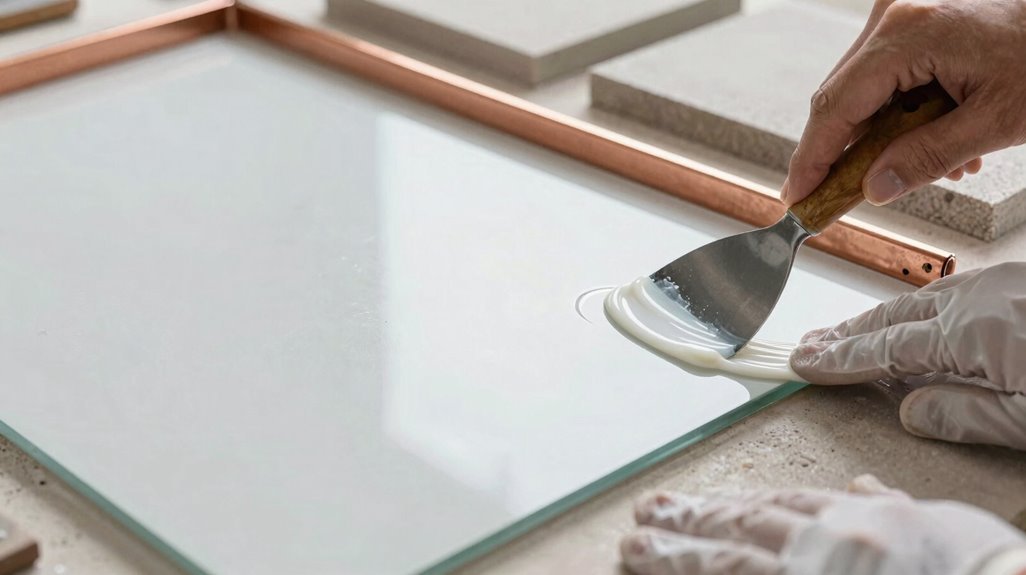 adhesive set precise leveling