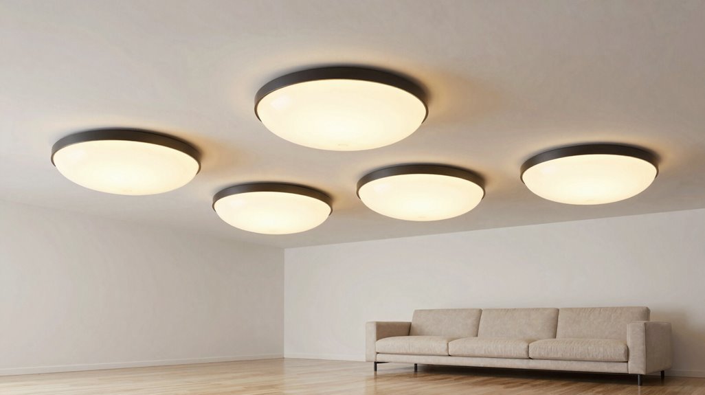 adjustable flush mount sloped ceiling lighting