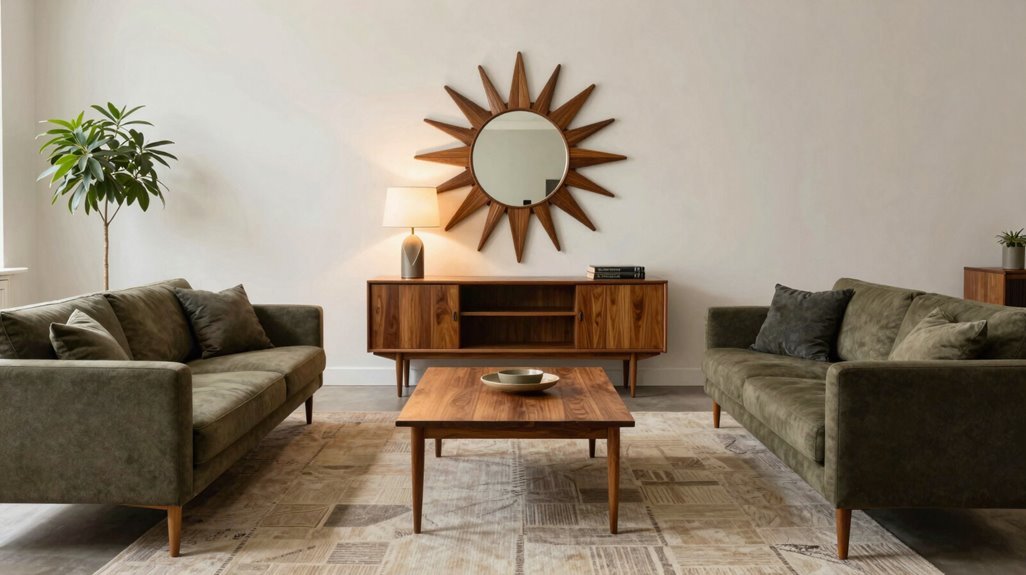 How to Decorate a Mid-Century Modern Living Room in 10 Essential Ways 5 anchor focal point define zones