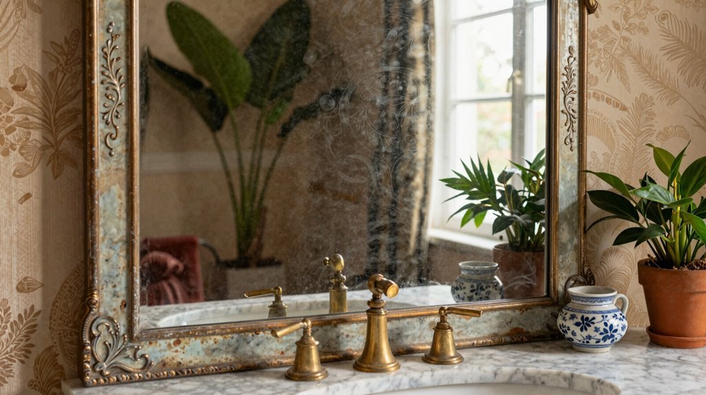20 Stunning Bathroom Mirror Ideas to Elevate Your Space 11 antique mirrors weathered patina