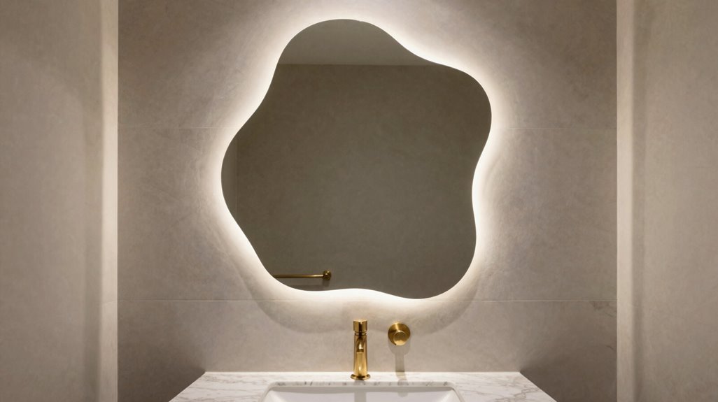 20 Stunning Bathroom Mirror Ideas to Elevate Your Space 15 asymmetrical mirrors curated walls