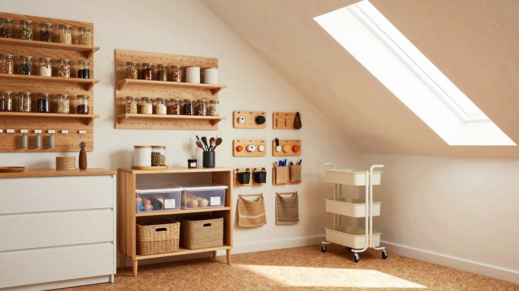 attic to craft room and closet organizers