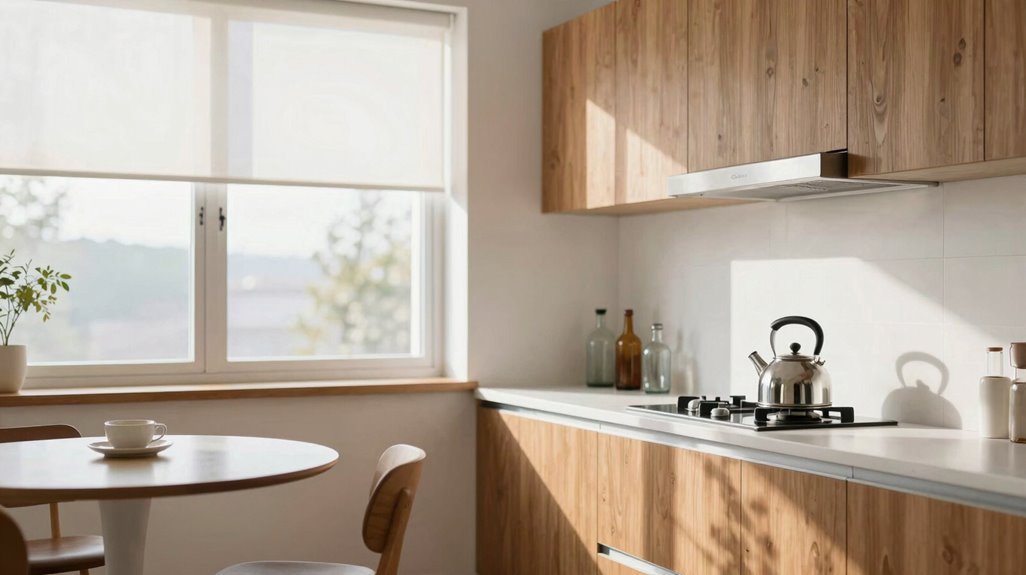 10 Mid-Century Modern Kitchen Decorating Tips 9 bare windows flood mid century kitchen