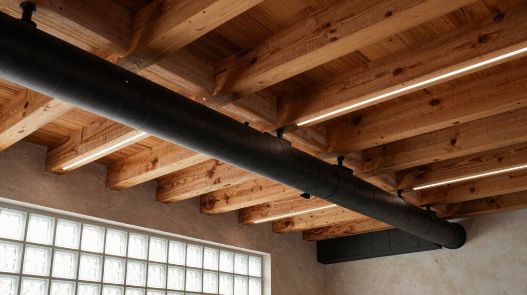 basement ceiling access and fire code options