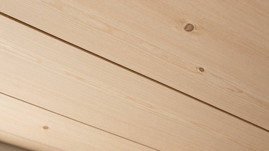 black underlayment hides ceiling gaps