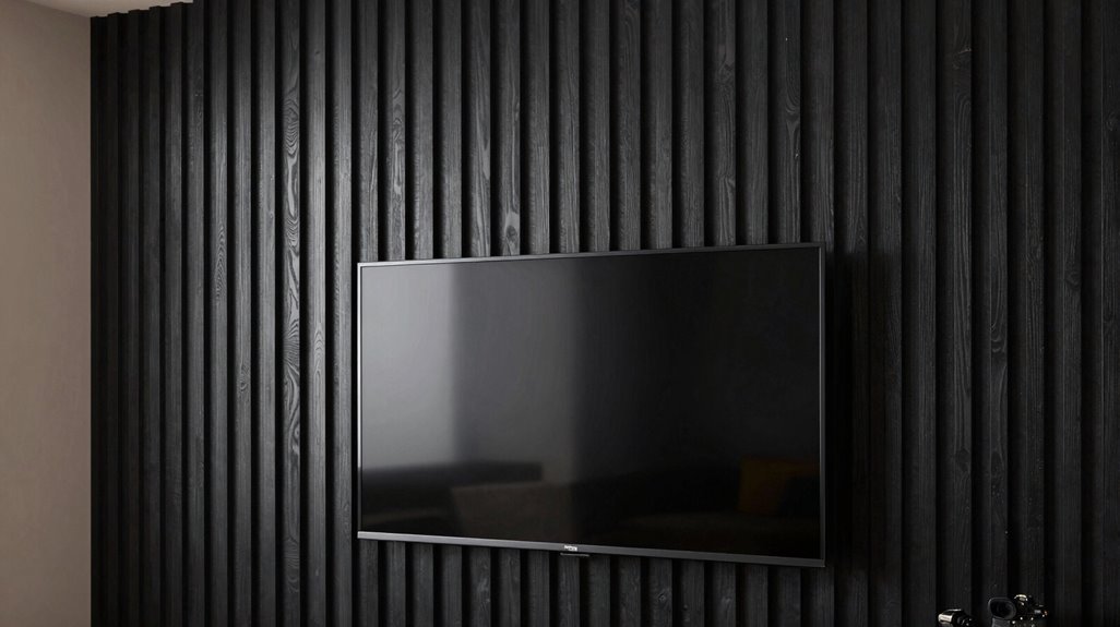 black wood slats moody depth