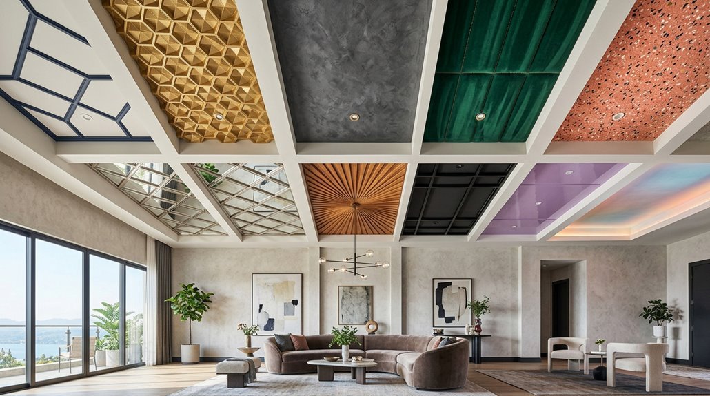 bold accents elevate ceiling dramatically