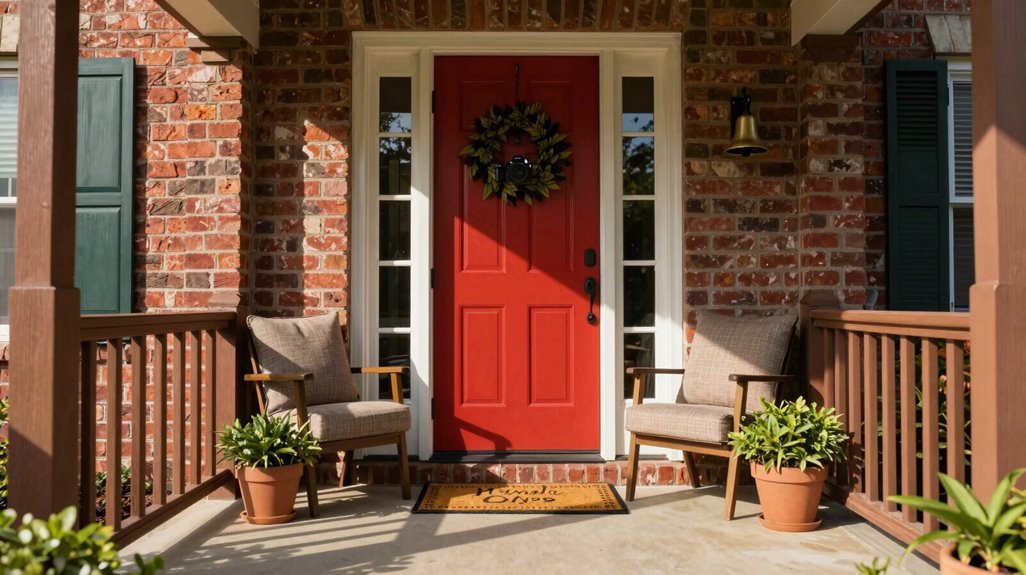 bold door color boosts curb appeal