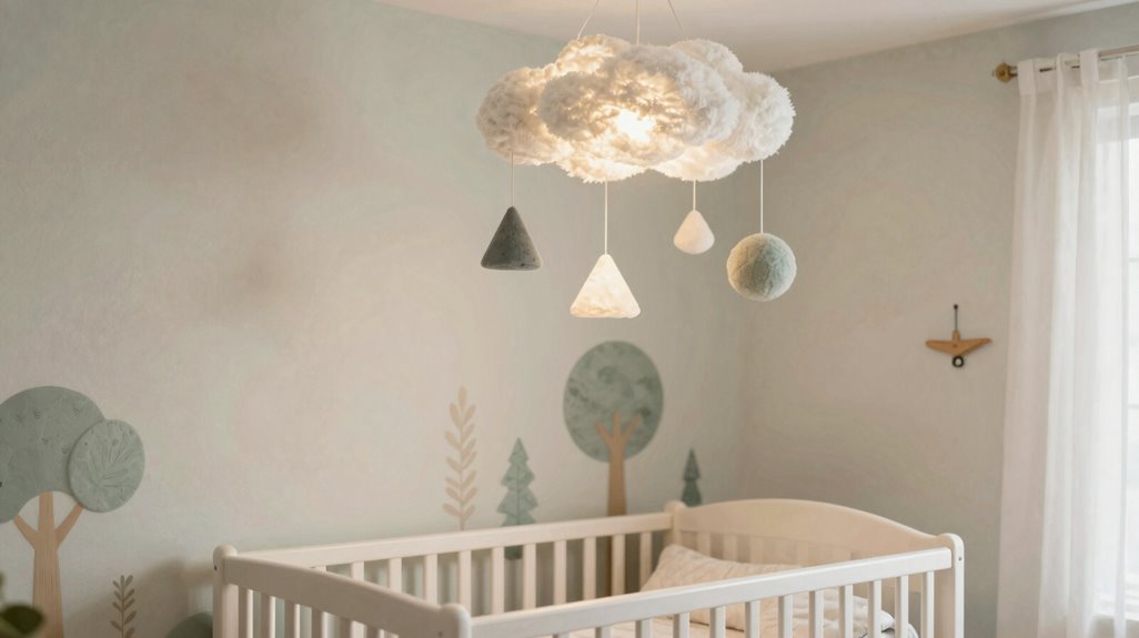 7 Baby Nursery Ideas for Your Little One 3 bold mural balanced palette coordinated patterns