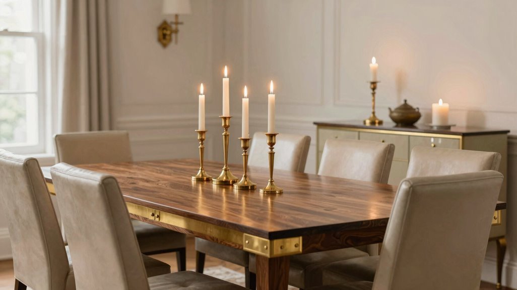Ralph Lauren Dining Room Ideas: 7 Timeless Designs 5 brass candlelit conversational lighting