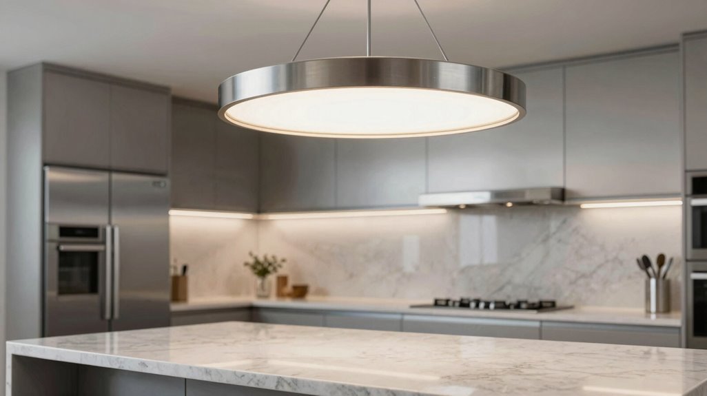 brushed nickel seamless kitchen cohesion