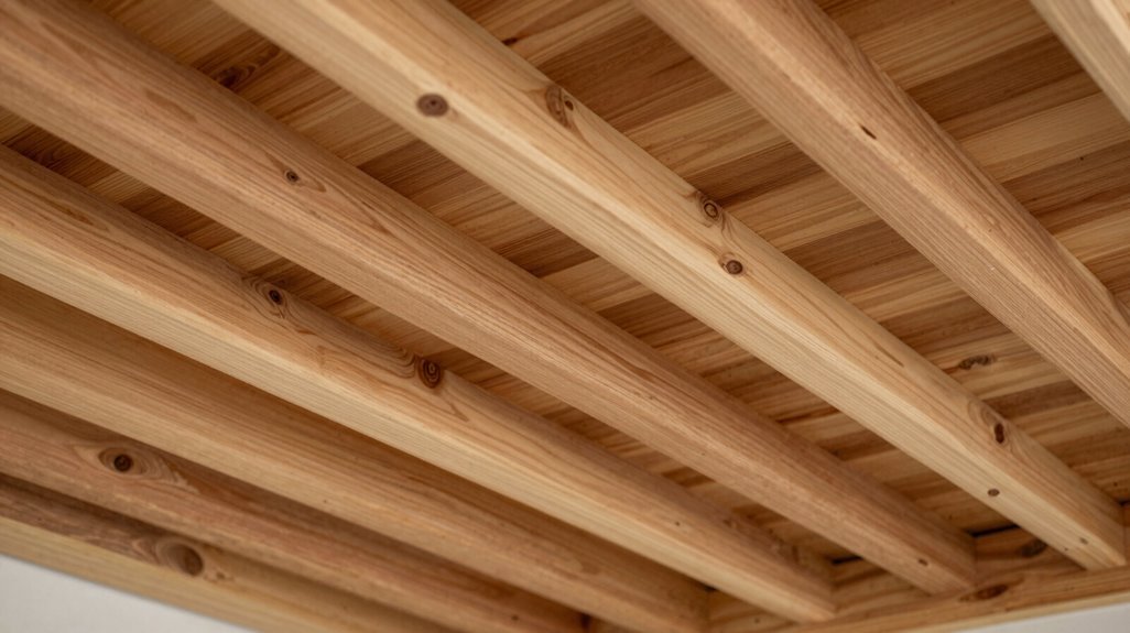 budget wood ceiling from fence pickets