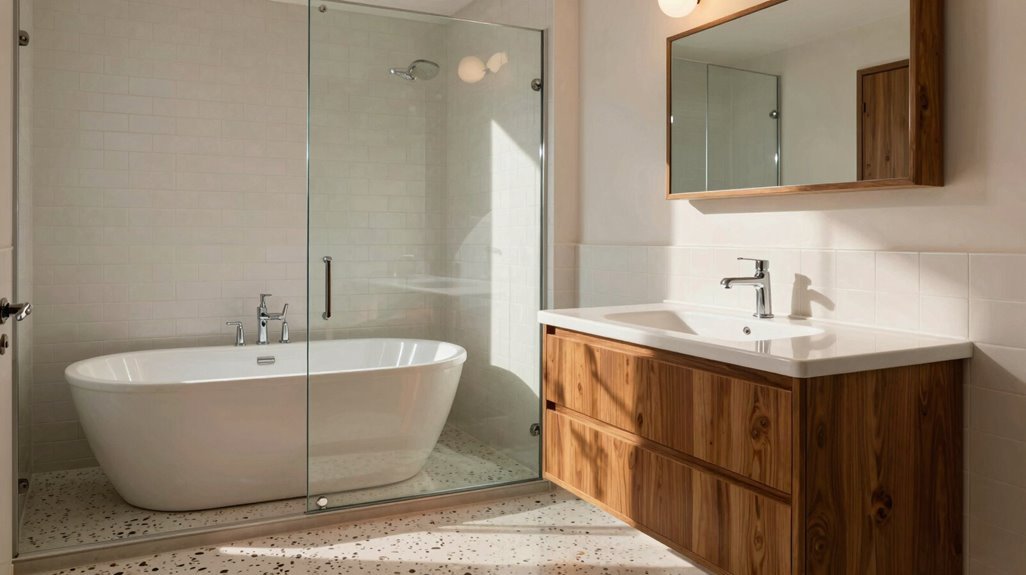 How to Decorate a Mid Century Modern Bathroom Complete Guide 1 butter yellow fixtures mid century balance