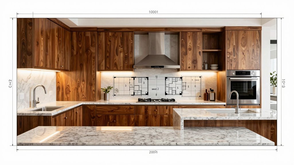 How to Design a Kitchen With 7 Essential Rules 6 cabinet space by size