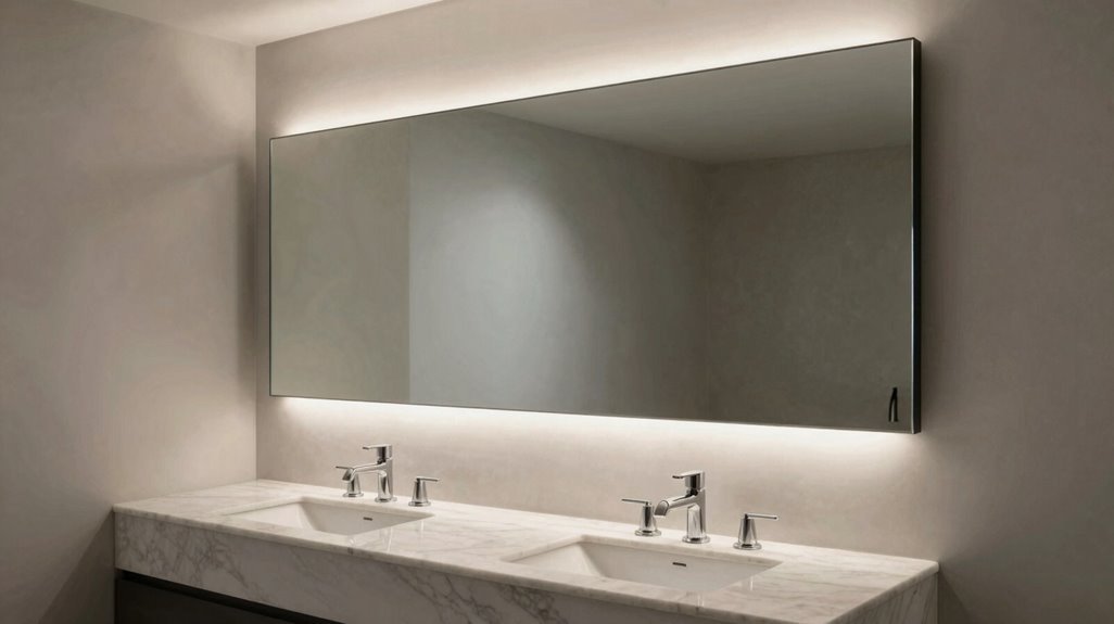20 Stunning Bathroom Mirror Ideas to Elevate Your Space 16 cantilevered mirrors with hidden brackets