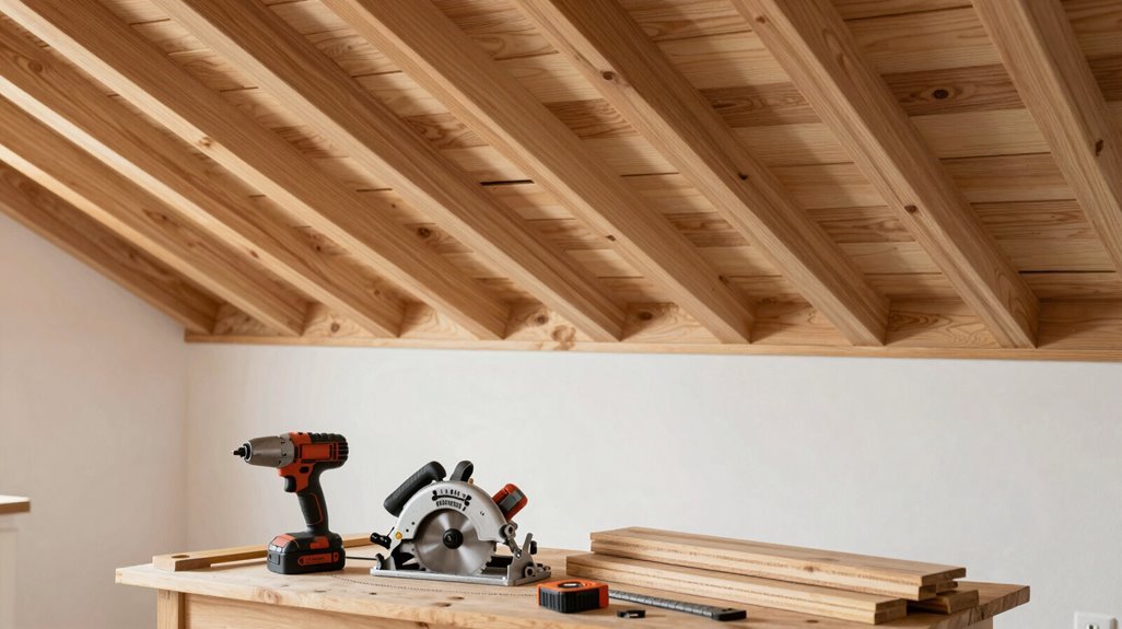 clean wood ceiling installation plan