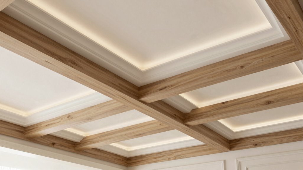 5 Ceiling Design Ideas to Transform Your Living Room 5 coffered ceilings add depth