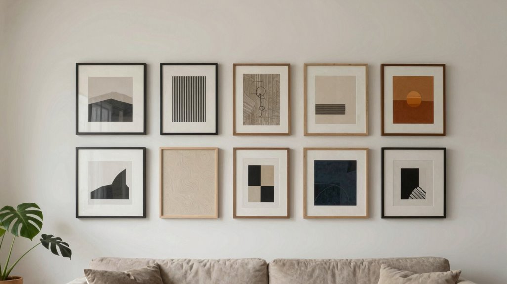 The 7 Best Ways to Style Living Room Wall Art 6 cohesive wall art palette