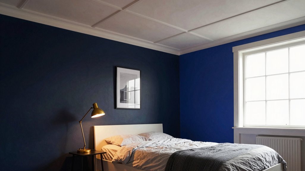 5 Teenage Boys Bedroom Ideas That Actually Work 2 color blocked moody green ceilings anchored space