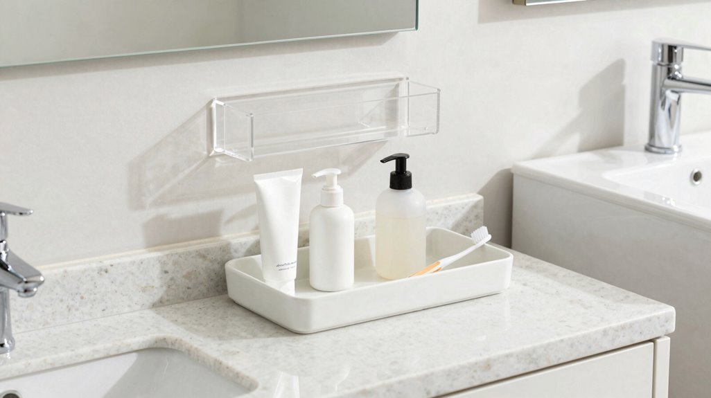 7 Smart Bathroom Storage Ideas You Can Use to Save Space 7 compact vanity trays optimize space