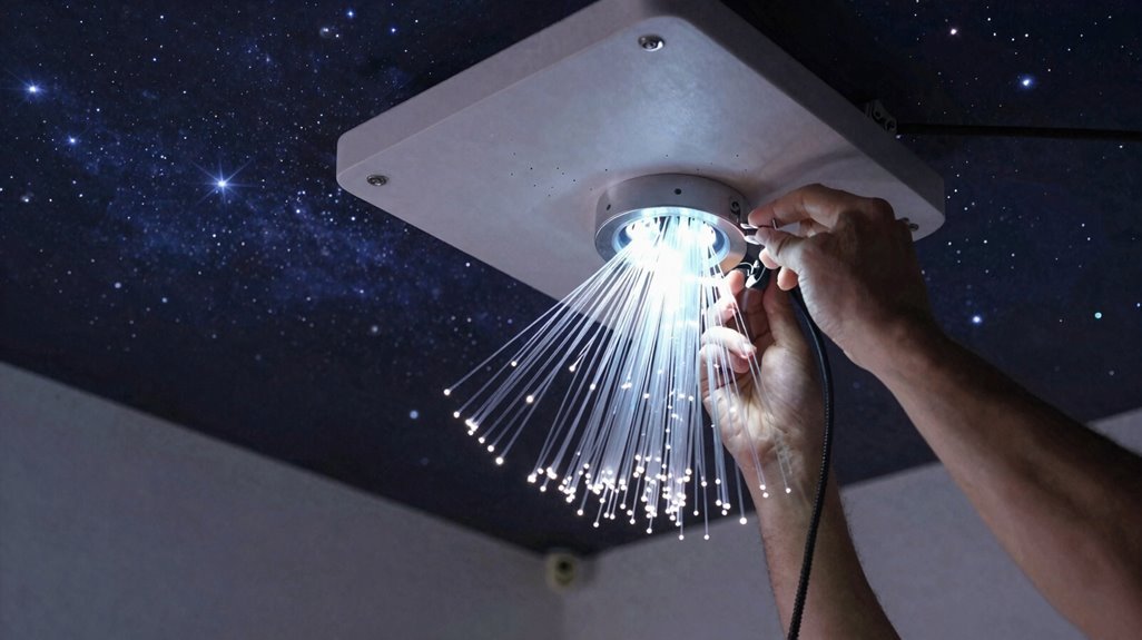 10 Steps to Install a Star Ceiling – A Complete Guide 10 connect fibers to light engine securely