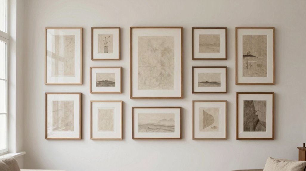 The 7 Best Ways to Style Living Room Wall Art 3 consistent gaps dominant anchor balance