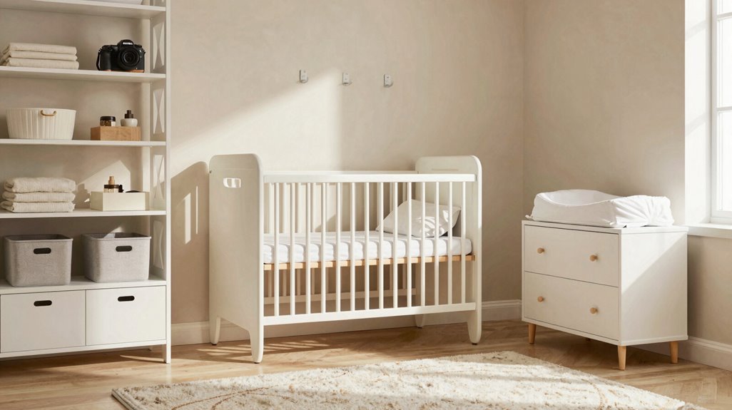 10 Small Nursery Ideas That Maximize Every Square Inch 3 corner crib tucked into corner for space