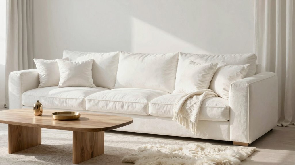 cozy white living room textures