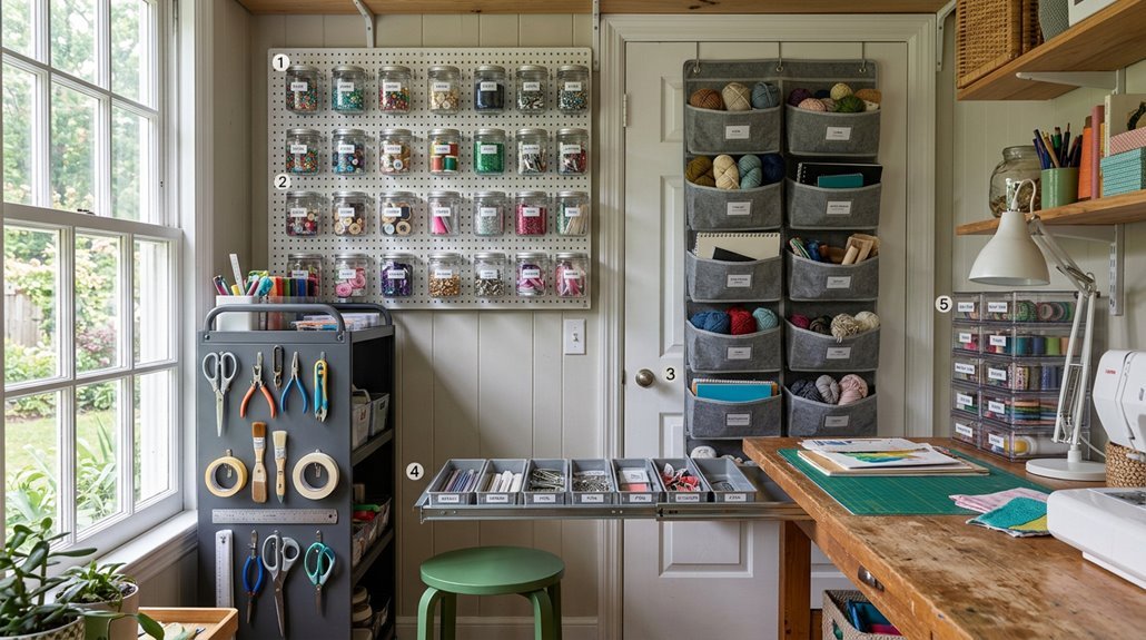 craft room storage maximize space