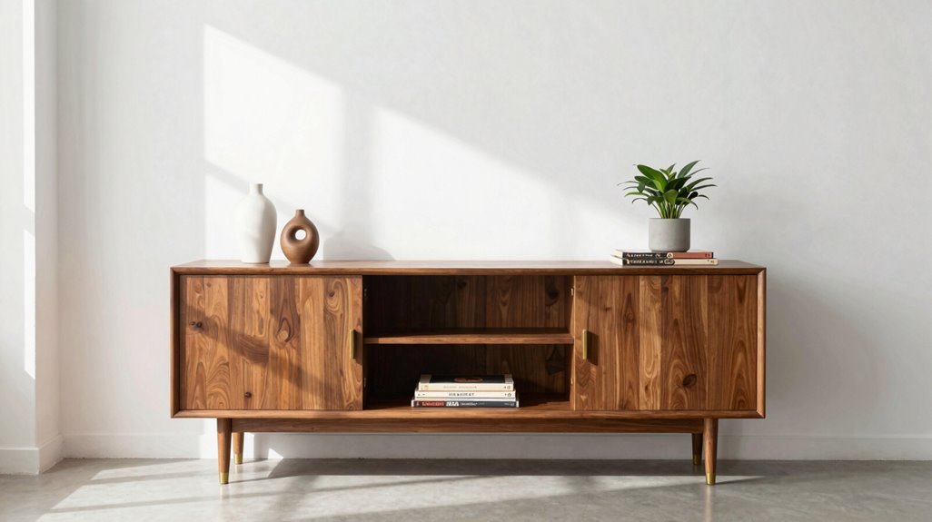 How to Decorate a Mid-Century Modern Living Room in 10 Essential Ways 8 credenza 18 24 depth 60 72 width