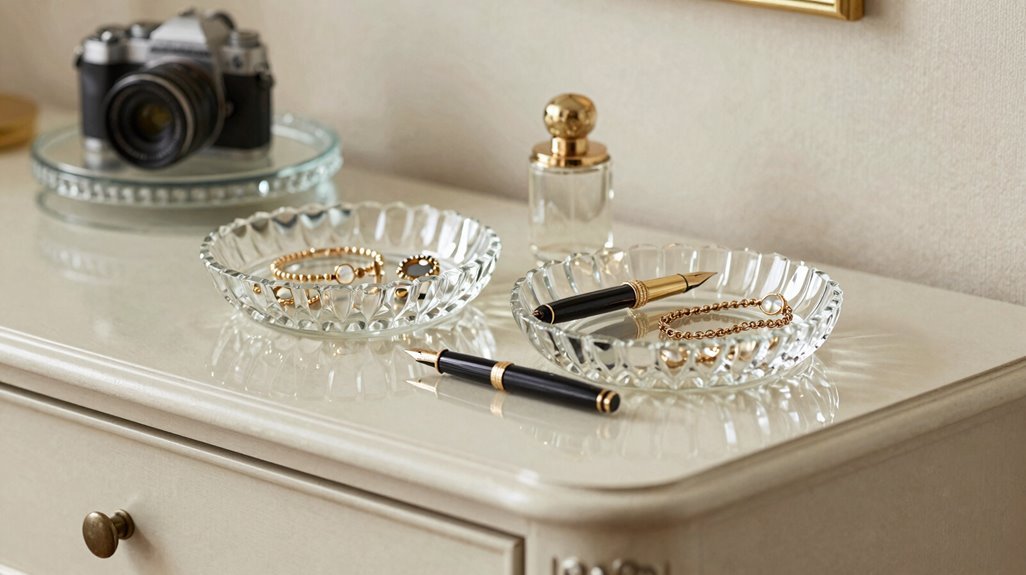 crystal lydia tray sets vase focal point