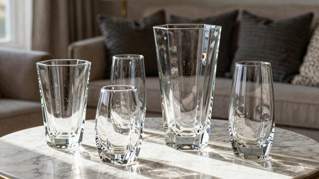 crystal vases precision weight provenance