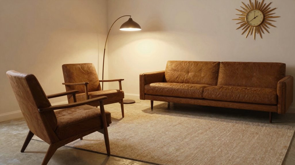 How to Decorate a Mid-Century Modern Living Room in 10 Essential Ways 6 curved mid century comfort palette