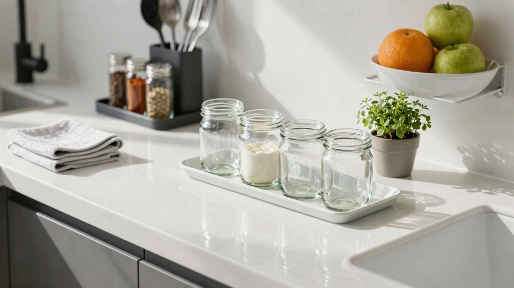daily declutter routine keeps counters clear