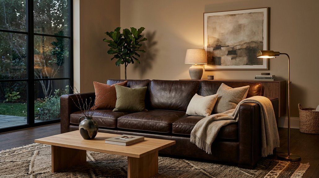 dark brown couch ideas