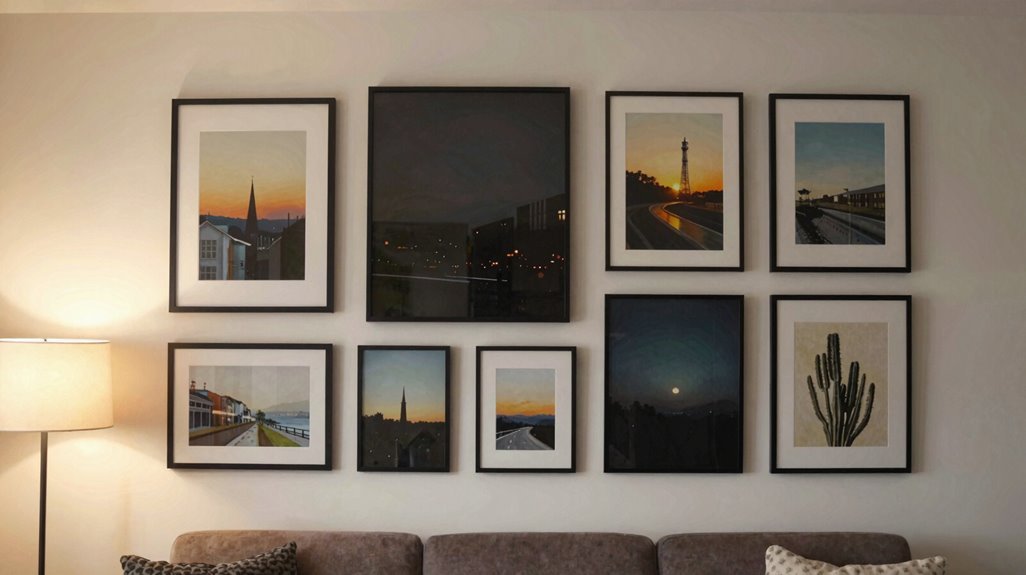 The 7 Best Ways to Style Living Room Wall Art 7 dimmable warm gallery lighting