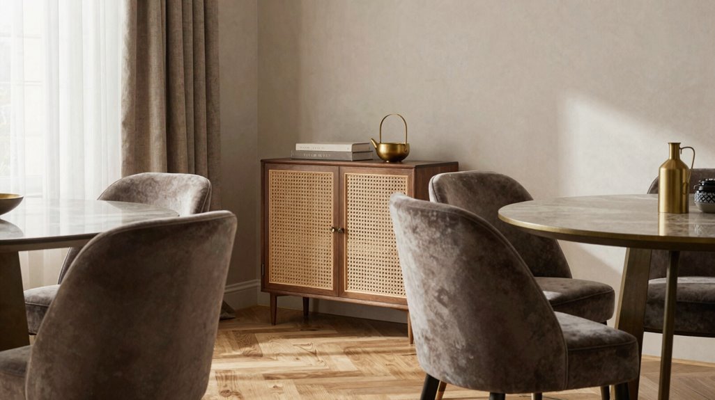 Ralph Lauren Dining Room Ideas: 7 Timeless Designs 4 draped textiles timber metal contrasts