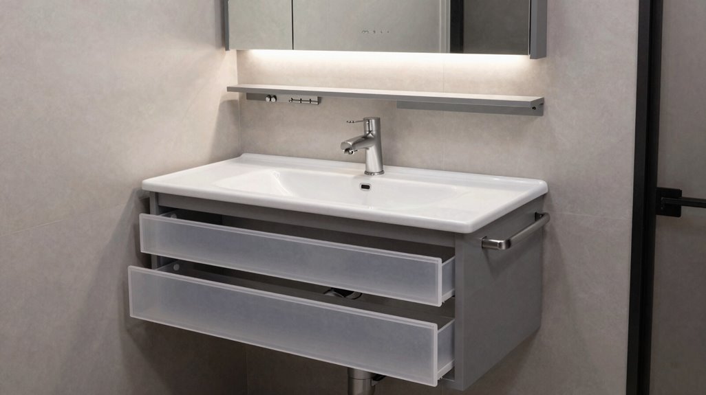 dual purpose compact bathroom organizers