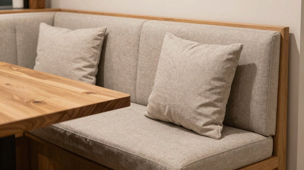 10 DIY Banquette Seating Ideas for Cozy Kitchen Nooks 8 durable stain resistant banquet upholstery
