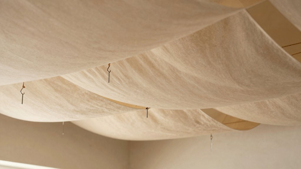 3 Cheap DIY Ceiling Ideas That Transform Any Room 2 fabric draping reversible ceiling treatment