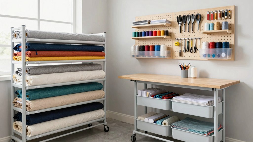 fabric storage labeled accessible organization
