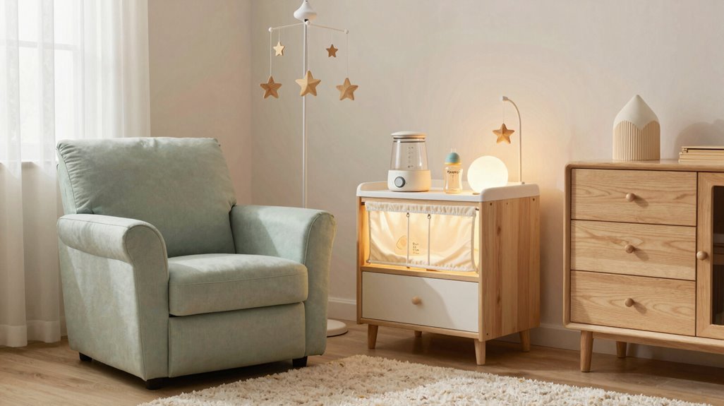 7 Baby Nursery Ideas for Your Little One 6 feeding corner 1 460 nights
