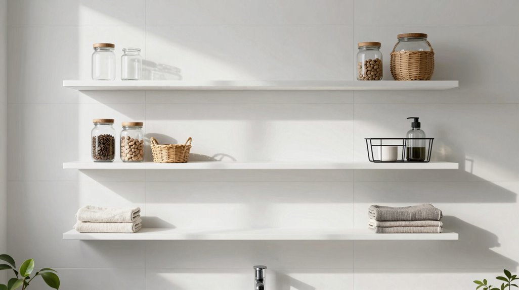 floating shelves for humidity storage