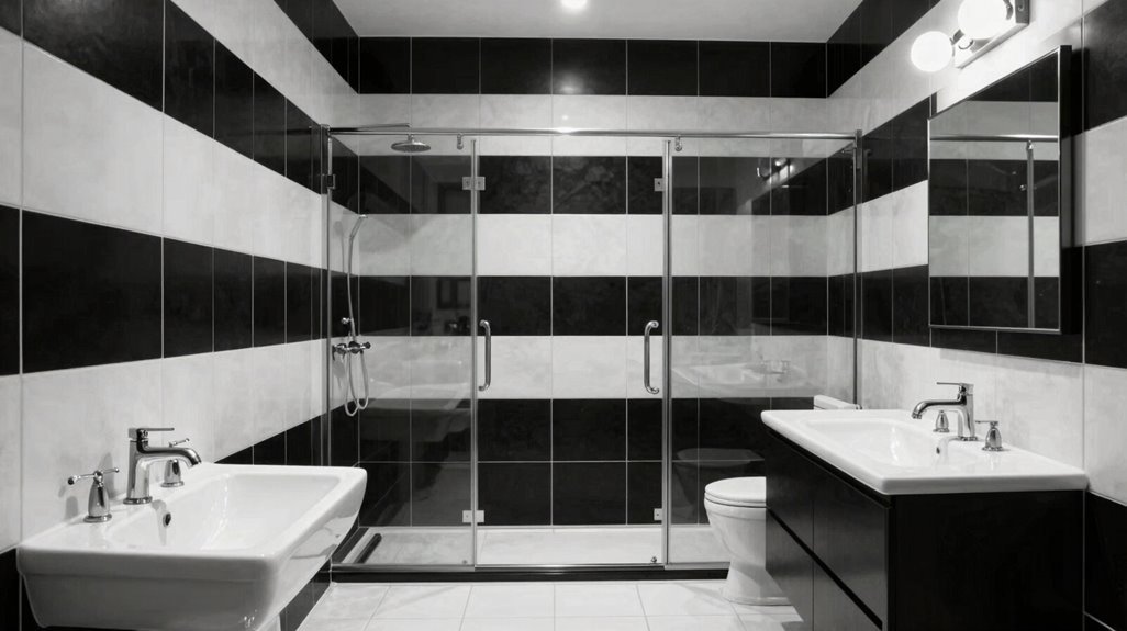 floor to ceiling bold tile