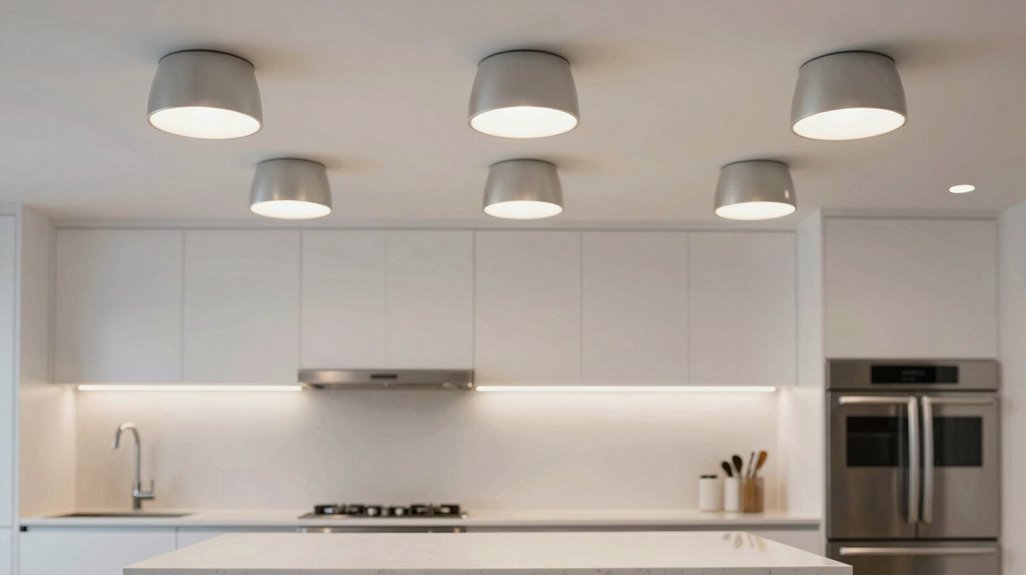 flush mounts with track lighting zones