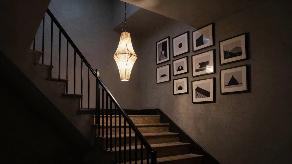focal fixtures with gallery wall