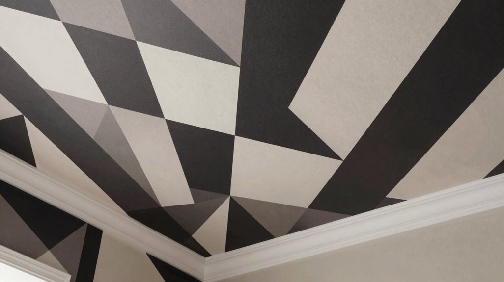 geometric ceiling disciplined lines