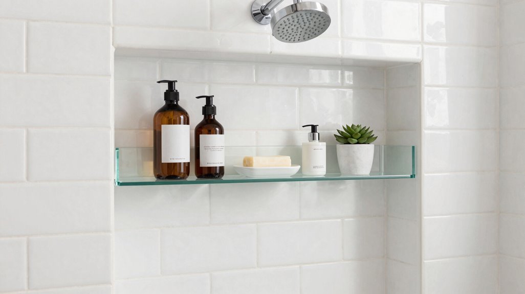 glass shelf in shower tempered safety 4 6 10 15 lb