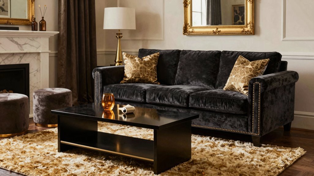 gold and black luxe layering mirrors ralph lauren