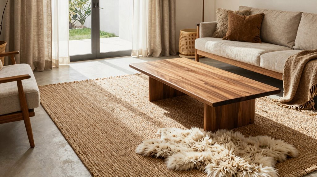 How to Decorate a Mid-Century Modern Living Room 7 handwoven rugs anchor warm mid century spaces